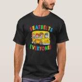 Seatbelts Everyone Funny School Bus Driver Busman  T-shirt (Voorkant)