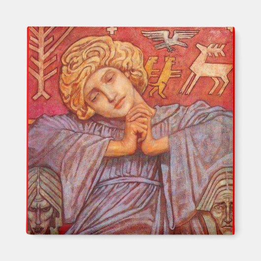 Seated angel John Duncan Magnet (Voorkant)