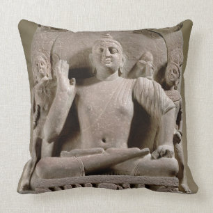 Seated Bodhisattva, Mathura (rode zandsteen) Kussen