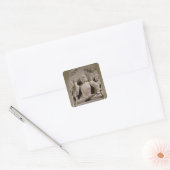Seated Bodhisattva, Mathura (rode zandsteen) Vierkante Sticker (Envelop)