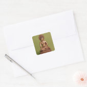 Seated Buddha Vierkante Sticker (Envelop)