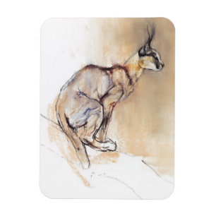 Seated Caracal 2009 Magneet