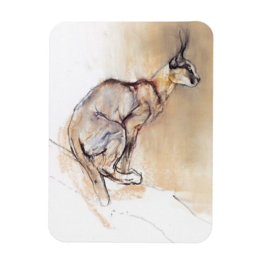 Seated Caracal 2009 Magneet (Verticaal)