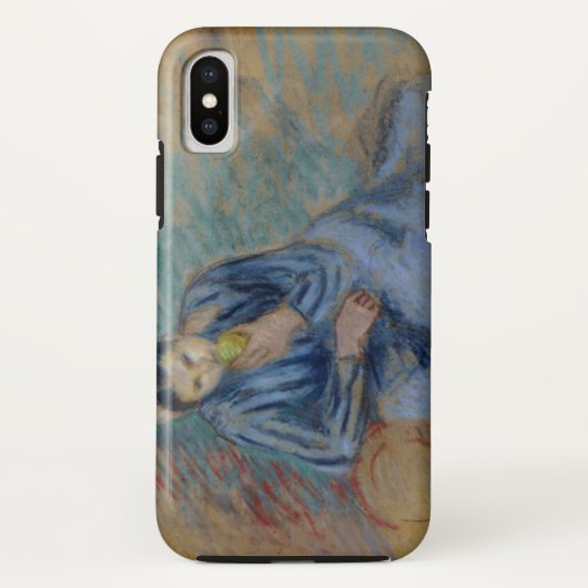 Seated Peasant Woman Cruning an Apple Case-Mate iPhone Case (Achterkant)
