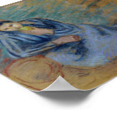 Seated Peasant Woman Cruning an Apple Poster (Hoek)