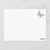 Seated Regency Lady - Turquoise Briefkaart (Achterkant)