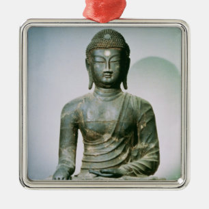 Seated Sakyamuni Buddha uit Ch'ungung-ni (ijzer) Metalen Ornament