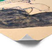 Seated Woman with Bent Knee, 1917 by Egon Schiele Poster (Hoek)