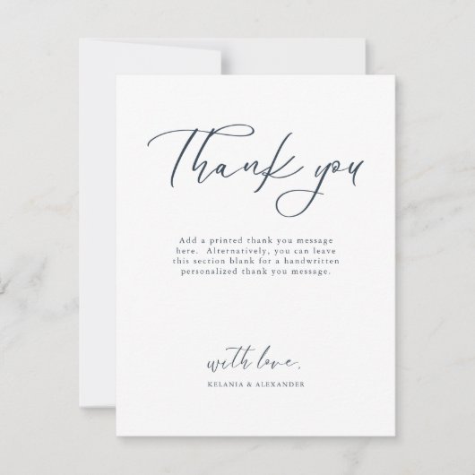 SEATERNAL Ocean Waves & Nautical Monogram Bruiloft Bedankkaart (Voorkant)