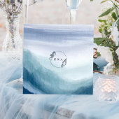 SEATERNAL Ocean Waves Nautisch Monogram Bruiloft Save The Date