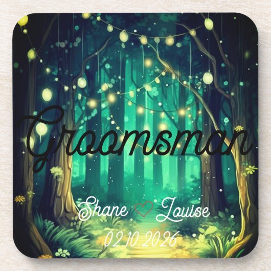 Seating Name Tag Wedding Bier Onderzetter (Voorkant)