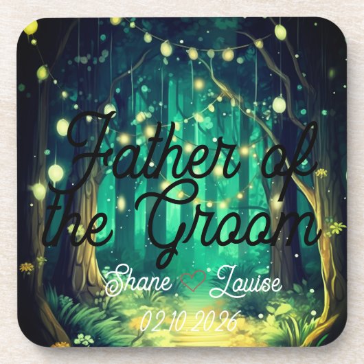 Seating Name Tag Wedding Bier Onderzetter (Voorkant)