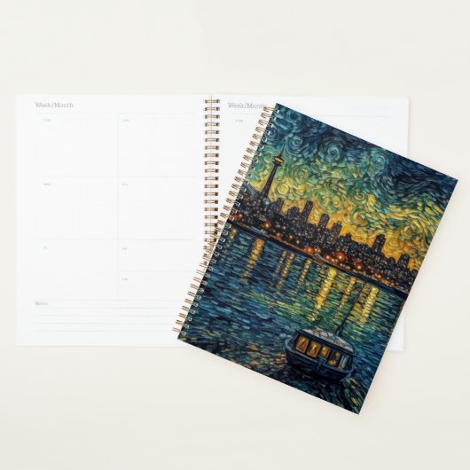 Seatle Space Needle in van Gogh stijl Planner (Display)