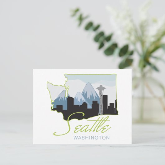 Seatle Washington Briefkaart (Staand voorkant)
