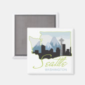Seatle Washington Magneet (Voorkant / Achterkant)