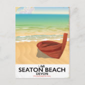 Seaton Beach Devon  poster Briefkaart (Voorkant)