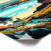 Seaton Engeland vintage reisplaats illustratie Poster (Hoek)