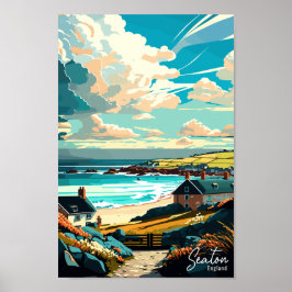 Seaton Engeland vintage reisplaats illustratie Poster