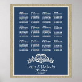 Seatrix Beach Theme Seat Chart Poster