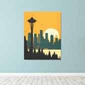 SEATTLE #1 CANVAS AFDRUK (Insitu (Houten vloer))