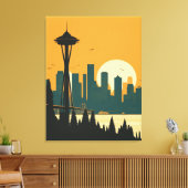 SEATTLE #1 CANVAS AFDRUK (Insitu (Woonkamer))