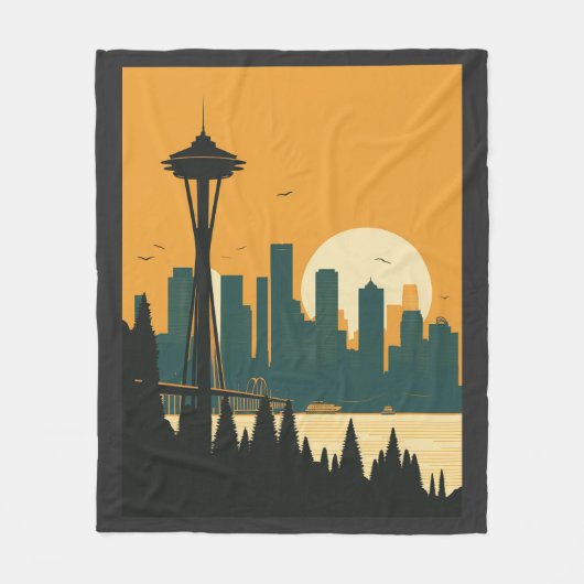 SEATTLE #1 FLEECE DEKEN (Voorkant)