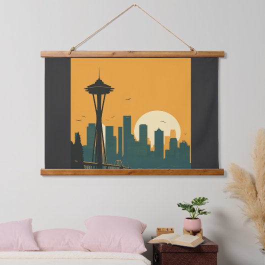 SEATTLE #1 HANGEND WANDKLEED (Slaapkamer)