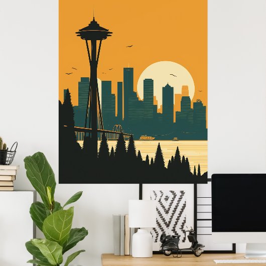 SEATTLE #1 POSTER (Thuiskantoor)