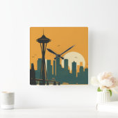 SEATTLE #1 VIERKANTE KLOK (Huis)