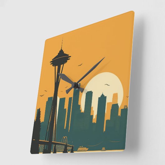 SEATTLE #1 VIERKANTE KLOK (Hoek)