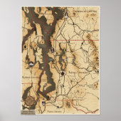 Seattle Area Map Poster (Voorkant)