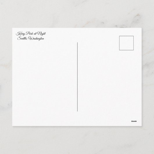 Seattle at Night Feestdagenkaart (Achterkant)