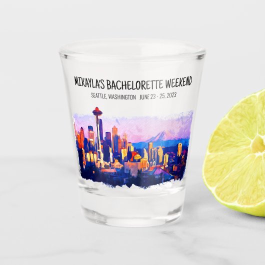 Seattle Bachelorette Weekend Shot glas (Voorkant)