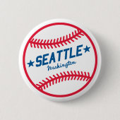 Seattle Baseball Ronde Button 5,7 Cm (Voorkant)