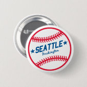 Seattle Baseball Ronde Button 5,7 Cm (Voorkant /achterkant)