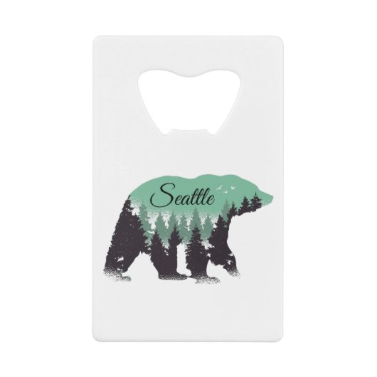 Seattle Beer Forest Creditkaart Flessenopener (Voorkant)