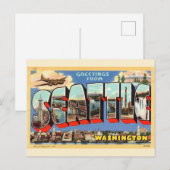Seattle Begroeting Briefkaart (Voorkant / Achterkant)