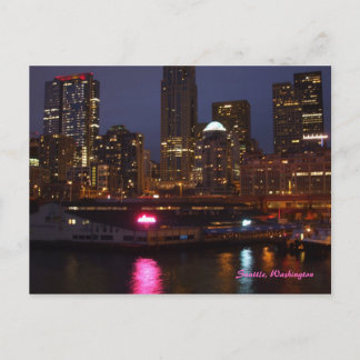 Seattle bij Nacht Briefkaart