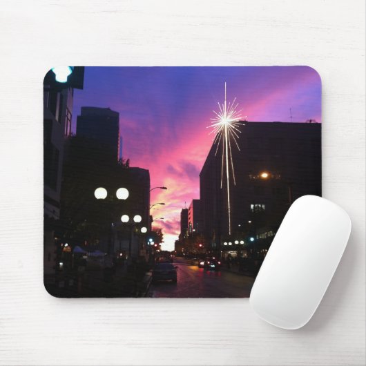 Seattle bij zonsondergang muismat (Met muis)