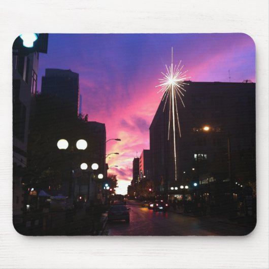 Seattle bij zonsondergang muismat (Voorkant)