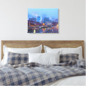 Seattle bij zonsopgang canvas afdruk (Insitu (Slaapkamer))