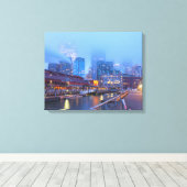 Seattle bij zonsopgang canvas afdruk (Insitu (Houten vloer))