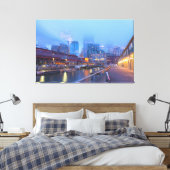 Seattle bij zonsopgang canvas afdruk (Insitu (Slaapkamer))