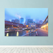 Seattle bij zonsopgang canvas afdruk (Insitu (Houten vloer))