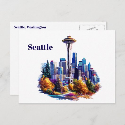Seattle Briefkaart (Voorkant / Achterkant)