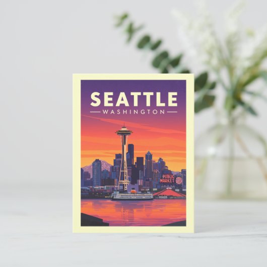 Seattle Briefkaart (Staand voorkant)