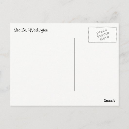 Seattle Briefkaart (Achterkant)