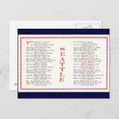 Seattle Briefkaart (Voorkant / Achterkant)