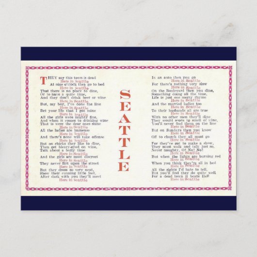 Seattle Briefkaart (Voorkant)