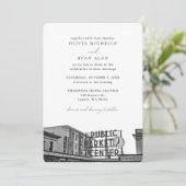 Seattle bruiloft aangepaste pikes plaats foto kaart (Staand voorkant)